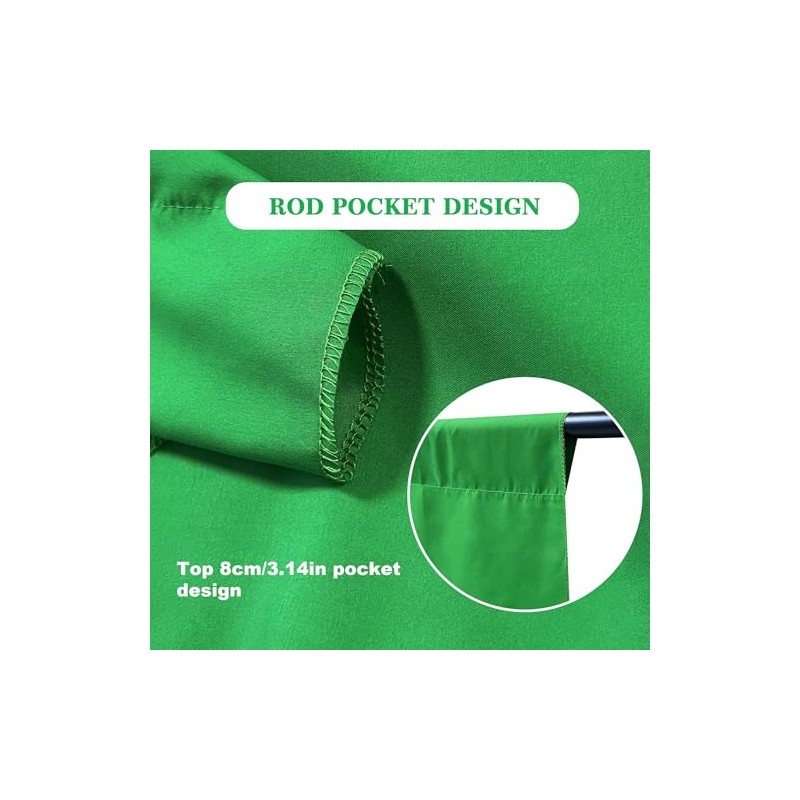 Kavier Green Screen Backdrop, 1.8x2.4M / 6x8FT Portable Green Screen,
