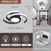 EIDEARAY Modern LED Ceiling Light,33W Black Round Design Ceiling Light