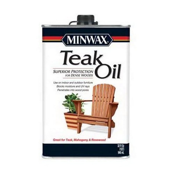 Minwax Available 671004444 Teak Oil, Quart, Clear, 32 Fl Oz