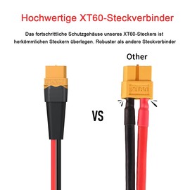 ELFCULB 10AWG 2FT XT60 Solar Cable 2 10 25 35 50 75 100FT XT60 Extension Cable Solar Panel Connector to XT60 Connector for Portable Power Station (2FT)