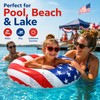Patriotic Inflatable Swim Ring for Pool & Beach – 36-Inch