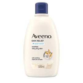 Aveeno Aveeno Skin Relief Moisturising Body Wash (1x 500ml), Gentle Cleansing Wash with Soothing Triple Oat Complex, Soap-Free, Unscented for Sensitive and Very Dry Skin