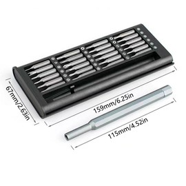 24 in 1 Mini Magnetic Precision Screwdriver Set, Small Screwdrivers Kit Phillips Flathead Hexagons Spanner Tool for Repairing Eyeglass PC Electronics