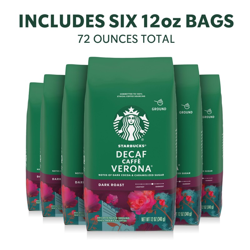 Starbucks Ground Coffee, Dark Roast Hot or Iced Coffee, Decaf