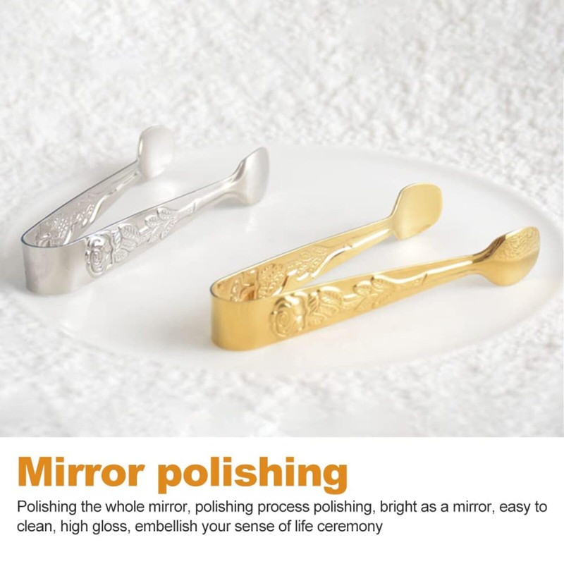 Mini Sugar Tongs - U-Shaped Ice Tongs, Stainless Steel Mini