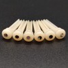 Vencetmat Unbleached Acoustic Guitar Bridge Pins,Made of Real Bones,Inlaid Abalone