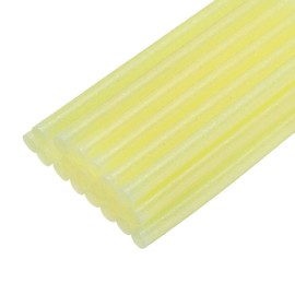 QUARKZMAN Hot Melt Glue Sticks, 100mm Long x 7mm Diameter for Hot Melt Glue Gun, Perfect for DIY Craft Projects and Sealing, Glitter Yellow, Pack of 20