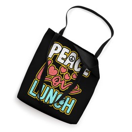 Lunch Lady Lunch Ladies School Cafeteria Peace Love Lunch Tote Bag