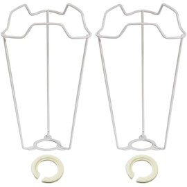 6" Premium Shade Carrier for Lampshade with Duplex Fitting | Continental (ES 41mm) to UK (29mm) Reducing Ring Included | Fits Most Types of Lamp | ES SES BC SBC UK (Pack of 2)