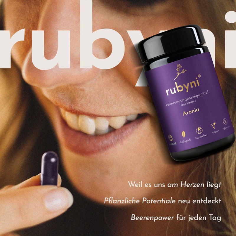 Rubyni Aronia 400 mg Organic Aronia Berry Extract per Capsule