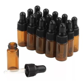 Yikismart 100 Uds 3 Ml Frascos Ámbar Cuentagotas Para Aceite Esencial