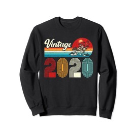 Vintage 2020 Funny 4th Birthday Gifts 4 Years Old Retro Sweatshirt