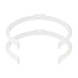 Vent Systems Pack of 2 Diameter 150mm Plastic Wall Mount for Round Ventilation Ducts - Pre-Drilled Holes - Round Ventilation Duct Bracket - Heating, Cooling, Air Conditioning