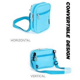 Fydelity Small Crossbody Bags for Women & Men – 80s/90s Small Bum Bag – Stylish Travel & Festival Belt Bag – Ideal Fanny Pack for Daily Fashion – Perfect for Travel & Everyday Wear – Neon Blue Bag