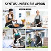 Syntus 12 Pack Bib Apron, Unisex Aprons Adjustable Waterdrop Resistant