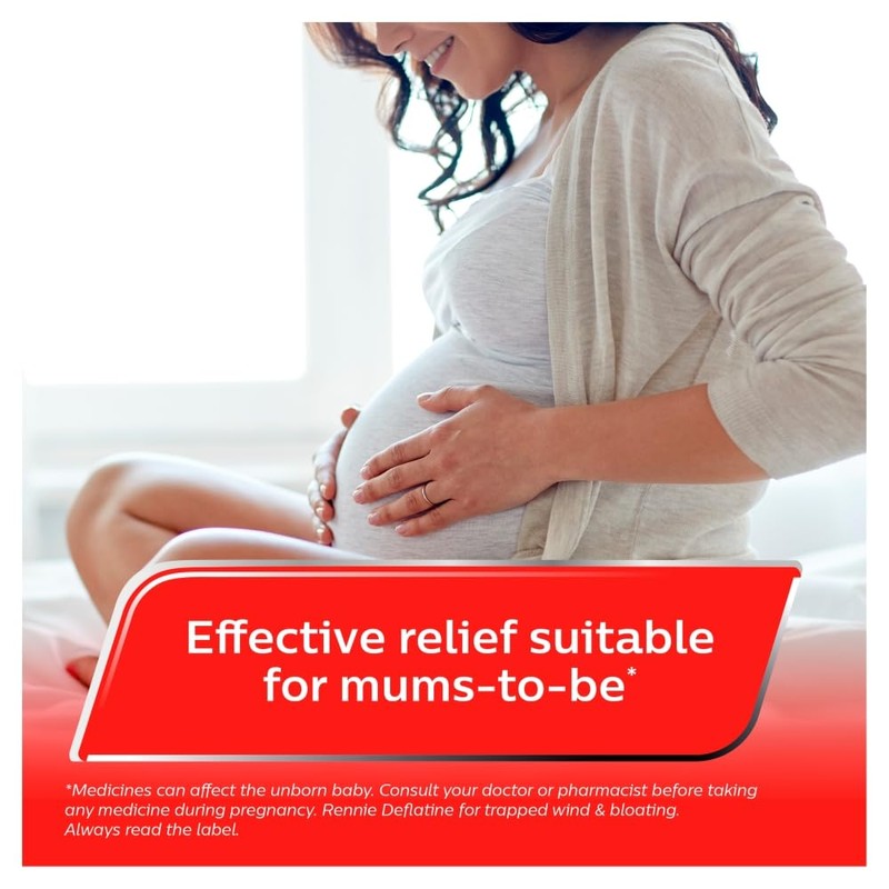 Rennie Deflatine, Trapped Wind and Bloating Tablets, Fast and Effective