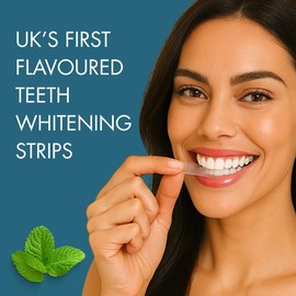 GLOWME Pap Teeth Whitening Strips – Peppermint Flavour, 28 Strips (14 Treatments) Enamel-Safe Whitening for Sensitive Teeth, Removes Stains from Smoking, Coffee, Wine