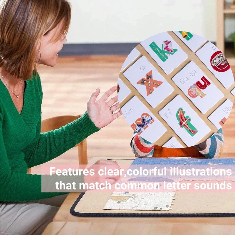 Learn Letter Sounds,Lit Letters Flash Cards,26 Alphabet Flas/h Ca/rds,26 Alphabet