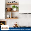 16 Pcs 6" Black Solid Steel Floating Shelf Bracket Blind