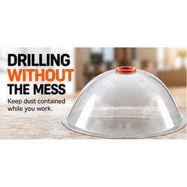 Transparent Hole Saw Dust Collector for Drywall and Ceiling Cutting – Dust Catching Bowl for Recessed Lighting Installation