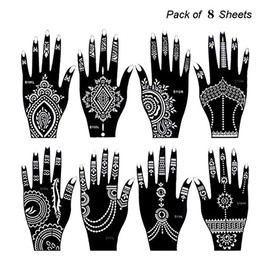 XMASIR Pack of 30 Temporary Tattoo Stencils, Tattoo Stencils, Tattoos Stencil Hands, India Tattoo Stencil Set for Women Girls Hands Finger Body Painting