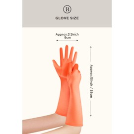 BABEYOND Long Opera Party 20s Satin Gloves Stretchy Adult Size Elbow Length 15 Inches