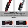 Folding Combination Lock - Hard Alloy Bike Lock with 4-Digit