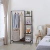Finnhomy Rustic Clothes Rack, Clothing Rack for Hanging Clothes Heavy
