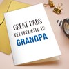 Qiliji New Grandpa Card, Pregnancy Reveal Cards for Dad Father
