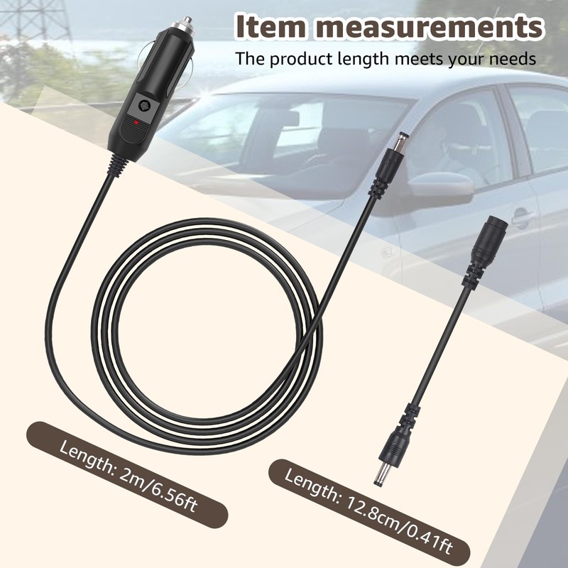 12V Car Charger for Brother PocketJet - Compatible with PocketJet