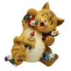 BESPORTBLE Resin Cat Eating Gnomes Statue Unique Cat Figurine for