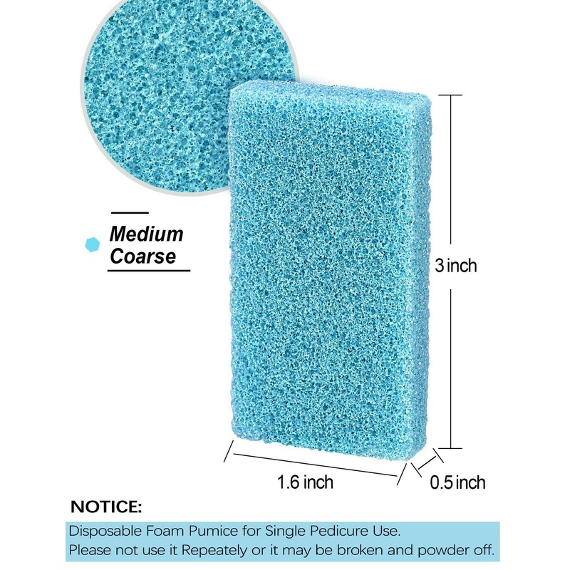 Maryton Disposable Foot Scrubber Pumice Pads, Pedicure Pumice Stone Dead