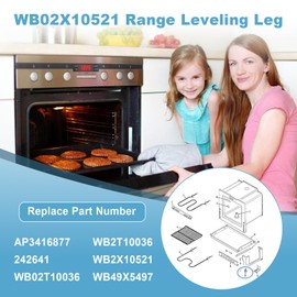 4 PCS WB02X10521 Leveling Leg Compatible with GE,Hotpoint,Kenmore Range/Stove/Oven Leveling Leg Replaces for WB02T10036 AP3416877 242641