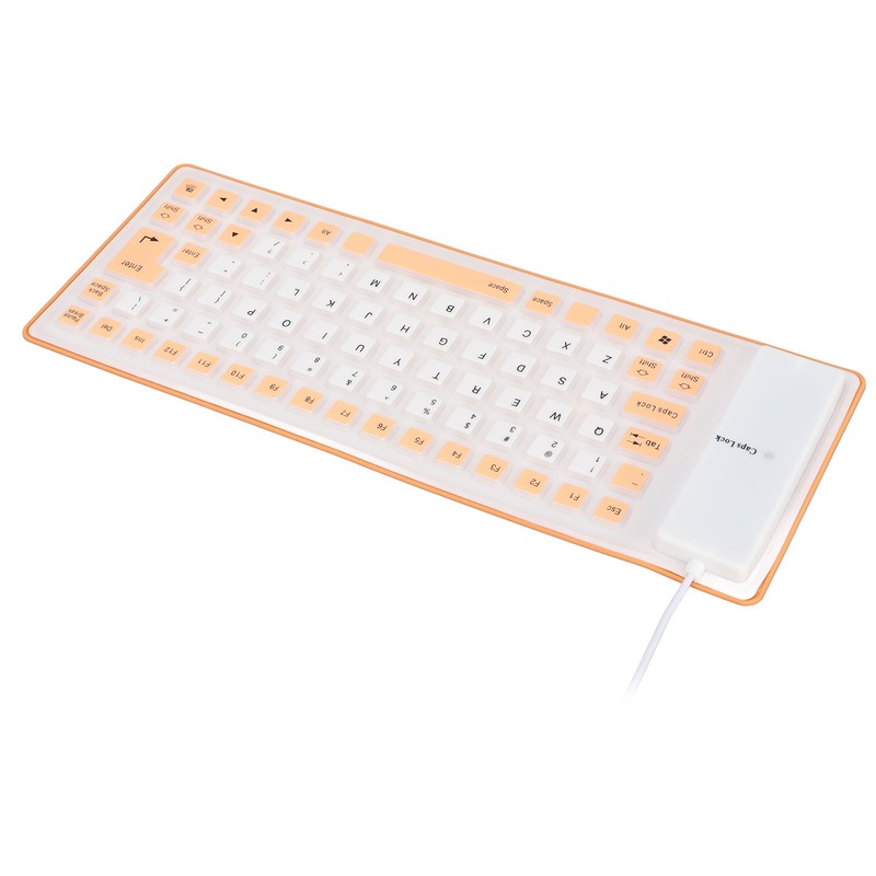 Silicone Keyboard Fully Sealed Design Lightweight Portable Silent Soft Comfortable