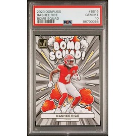 Graded 2023 Panini Donruss Rashee Rice #BS16 Bomb Squad Rookie RC Football Card PSA 10 Gem Mint