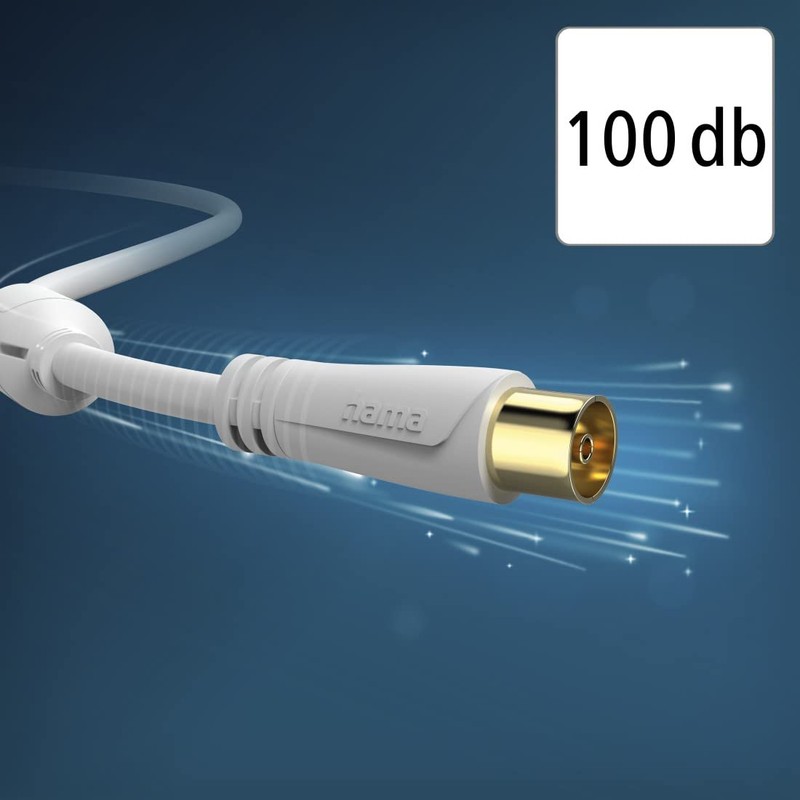 Hama Aerial Cable Coaxial Male to Coaxial Female Gold-Plated 3.0