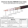 MOOKEERF-400 Coaxial Cable, 3ft, Male to Male, 50ohm, for Antenna,