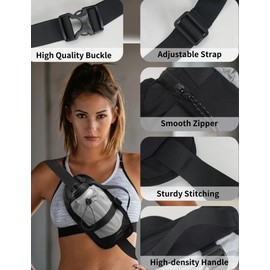 Peicees Waist Pack with Water Bottle Holder for Men Women Waterproof Running Sling Bag for Outdoor Travel Cycling Climbing Walking Fanny Pack, Compatible with All Phones, Turquoise