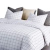 Wake In Cloud - Grid Comforter Set, Preppy Geometric Plaid