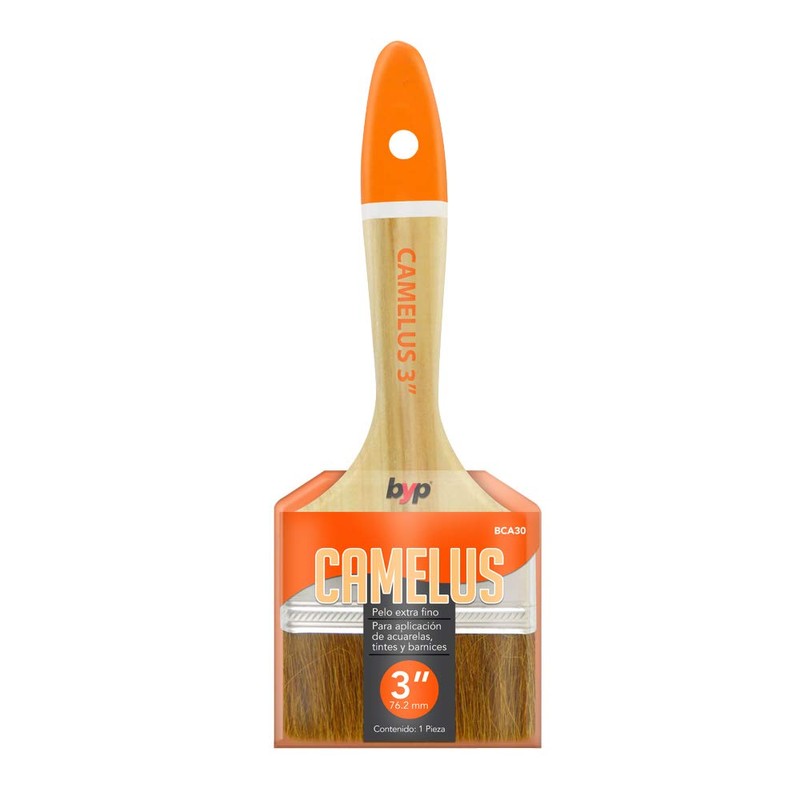 BYP Brocha Camelus Pelo Extra Fino Barniz Acuarela 3"