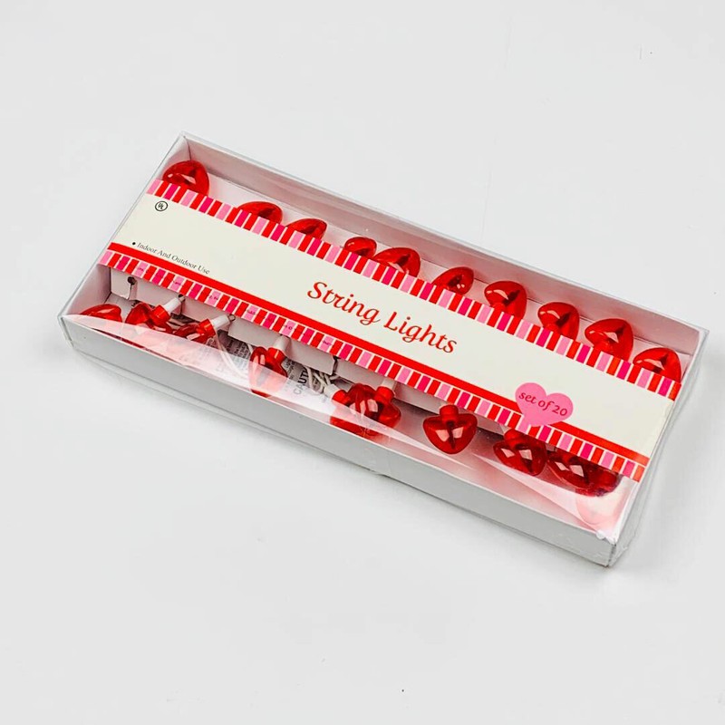 Nantucket Valentine's Day Red Hearts Heart String Lights ~ 20