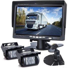 iPoster 7'' Backup Camera and Monitor Dual Mounts Back Parking Night Vision For Truck RV