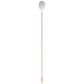 Genware BS-T35C Stainless Steel Copper Coated Teardrop Bar Spoon, 35 cm Length