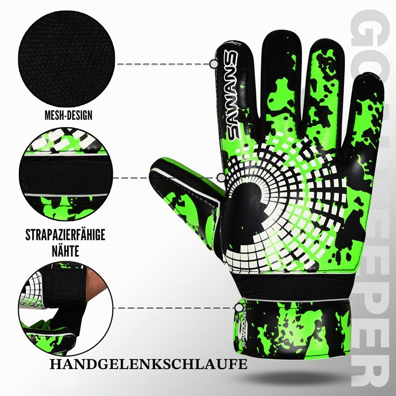 SAWANS Football Goalkeeper Gloves for Boys, Kids, Teens and Adults,