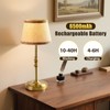 NOVCAND Cordless Table Lamp with Dimmer, Built-in Rechargeable Battery Powered