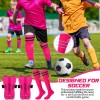 Syhood Soccer Shin Guards and Socks for Toddler Kids Youth,