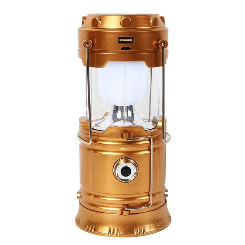 LED Camping Lantern USB or Solar Powered Rechargeable Emergency Lights
