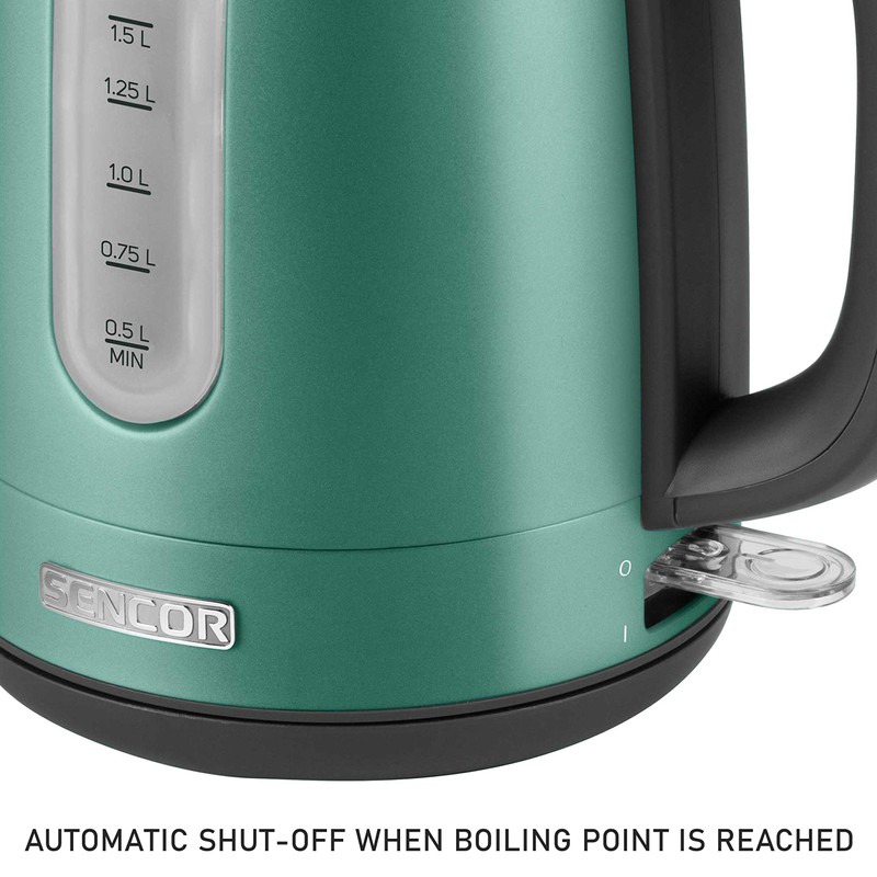 Sencor SWK1771GR 1.7L Stainless Steel Electric Kettle with Lid Safety