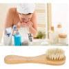 2 Cepillos Faciales Exfoliantes Mango Madera Cerda Natural
