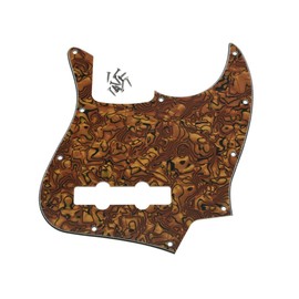 Kaish Jazz Jbajo Pickguard para USA/mexicano 4 cuerdas Fender Jazz Bass, Tiger Stripe